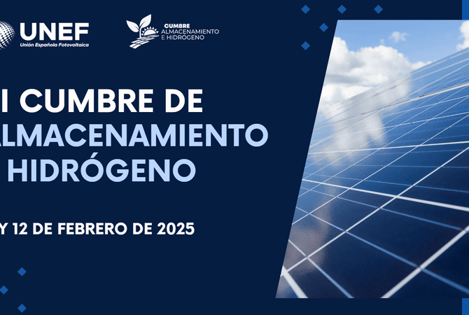 La Cumbre de Almacenamiento e Hidrógeno de UNEF tendrá lugar en Madrid los días 11 y 12 de febrero